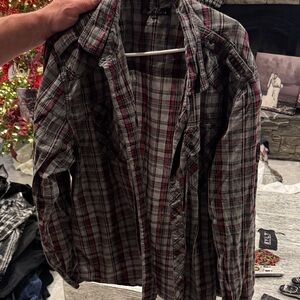 Affliction Plaid Button-Up Shirt